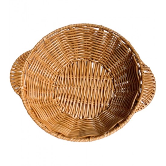 Cesto 24cm Rattan Sintético Com Alça Claro Mimo Style